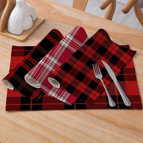 mats & pads christmas table napkin dining placemat kitchen tool plaid tableware pad coffee tea party mat home decoration
mats & pads christmas table napkin dining placemat kitchen tool plaid tableware pad coffee tea party mat home decoration