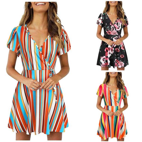 casual dresses flower striped print for women 2021 summer short sleeve v neck wrap mini dress sundress beach belt robe, Black;gray
casual dresses flower striped print for women 2021 summer short sleeve v neck wrap mini dress sundress beach belt robe, Black;gray