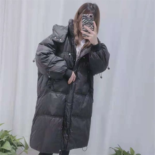 net red down jacket in winter, women's version, medium and long thickened white duck loose, Black
net red down jacket in winter, women's version, medium and long thickened white duck loose, Black
