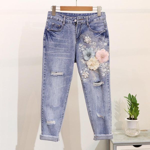 women's jeans fashion heavy work embroidery 3d flower autumn summer 2021 casual hole ripped women denim pants my1817, Blue
women's jeans fashion heavy work embroidery 3d flower autumn summer 2021 casual hole ripped women denim pants my1817, Blue