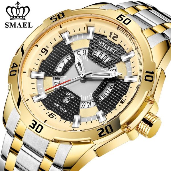 wristwatches smael brand men watches luxury quartz watch sport waterproof stainless steel clock business relogio masculino, Slivery;brown
wristwatches smael brand men watches luxury quartz watch sport waterproof stainless steel clock business relogio masculino, Slivery;brown
