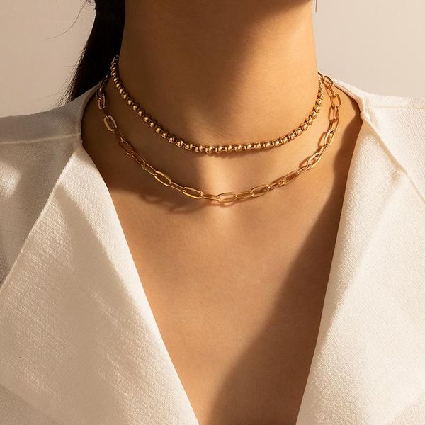 chokers tocona punk beaded clavicle chains for women men simple geometry gold color alloy choker necklace party jewelry gift 15254, Golden;silver
chokers tocona punk beaded clavicle chains for women men simple geometry gold color alloy choker necklace party jewelry gift 15254, Golden;silver