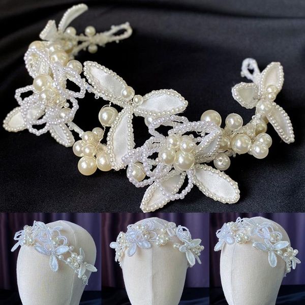 headpieces romantic sweet bride wedding headband crown handmade imitation pearl beading butterfly flower hair hoop tiara jewelry, Silver
headpieces romantic sweet bride wedding headband crown handmade imitation pearl beading butterfly flower hair hoop tiara jewelry, Silver