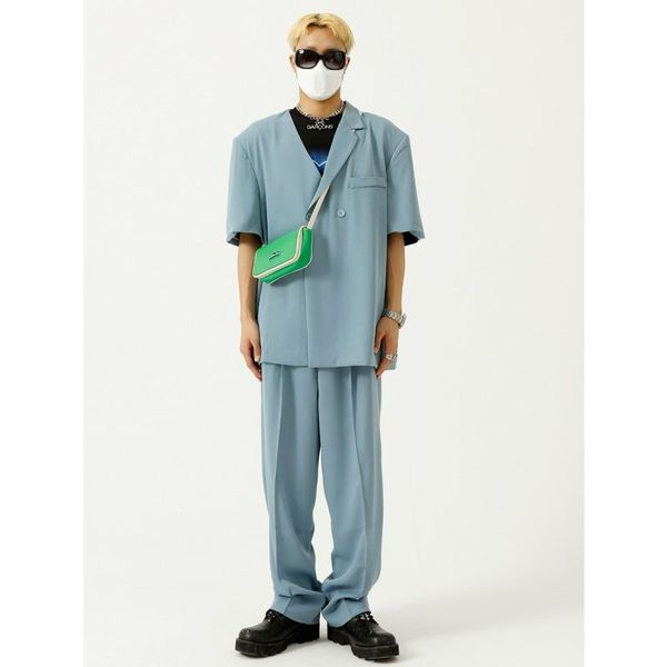men's tracksuits suits and pants are sold separately clothing korean short sleeve suit trend loose thin pant 2021 summer set, Gray
men's tracksuits suits and pants are sold separately clothing korean short sleeve suit trend loose thin pant 2021 summer set, Gray