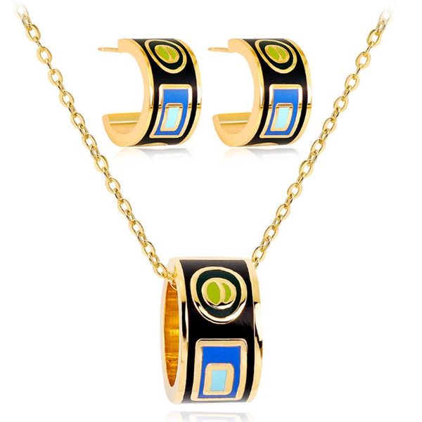 earrings & necklace zlxgirl quality colorful enamel stainless pendant earring jewelry set gold color small couple sets russian design, Silver
earrings & necklace zlxgirl quality colorful enamel stainless pendant earring jewelry set gold color small couple sets russian design, Silver