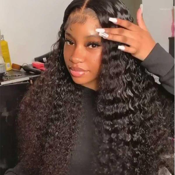 deep curly lace front wig 180 density malaysian human hair no smell shedding remy products wigs1, Black;brown
deep curly lace front wig 180 density malaysian human hair no smell shedding remy products wigs1, Black;brown