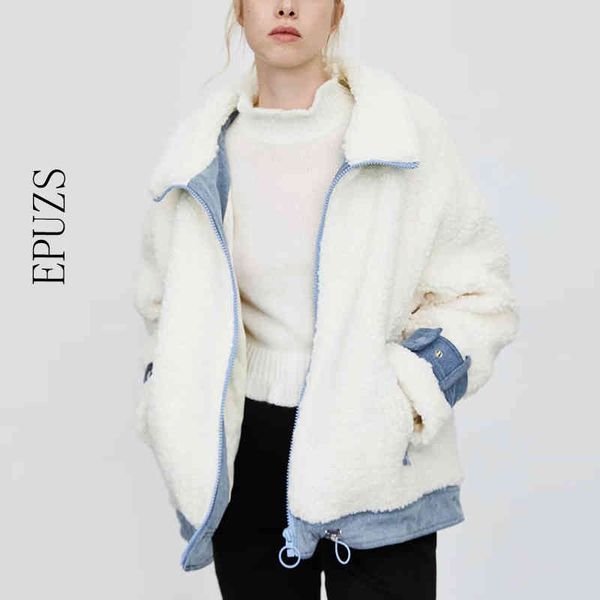 fashion white lambswool jacket women winter coat streetwear long sleeve thick coat female winter jacket 210430, Black;brown
fashion white lambswool jacket women winter coat streetwear long sleeve thick coat female winter jacket 210430, Black;brown