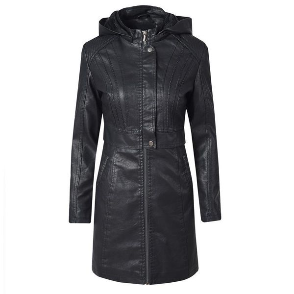 women's leather & faux fashion coats spring autumn clothing long section slim pu jacket brown black coffee women
women's leather & faux fashion coats spring autumn clothing long section slim pu jacket brown black coffee women
