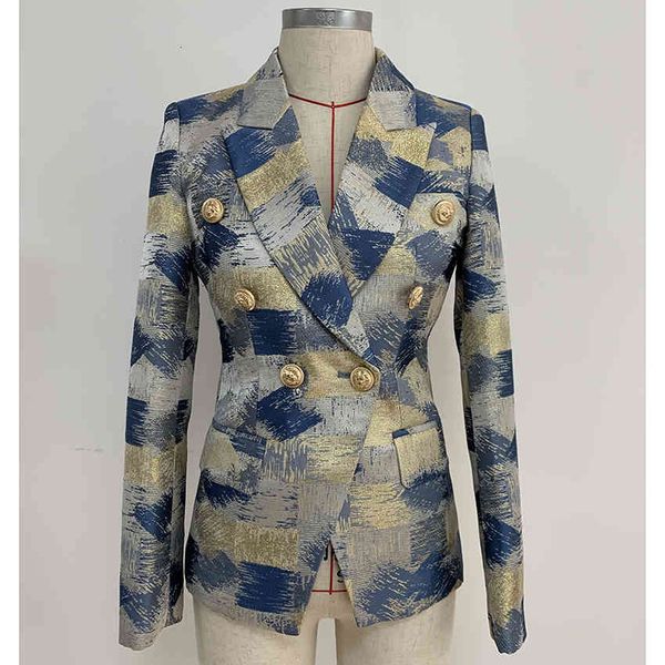women's suits & blazers stylish designer lion buttons double breasted colo block jacquard jacket outer wear igi2, White;black
women's suits & blazers stylish designer lion buttons double breasted colo block jacquard jacket outer wear igi2, White;black