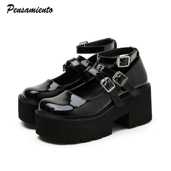 dress shoes 2021 womens pumps gothic ankle strap platform wedges creepers chunky fashion female buckle high heels autumn, Black
dress shoes 2021 womens pumps gothic ankle strap platform wedges creepers chunky fashion female buckle high heels autumn, Black