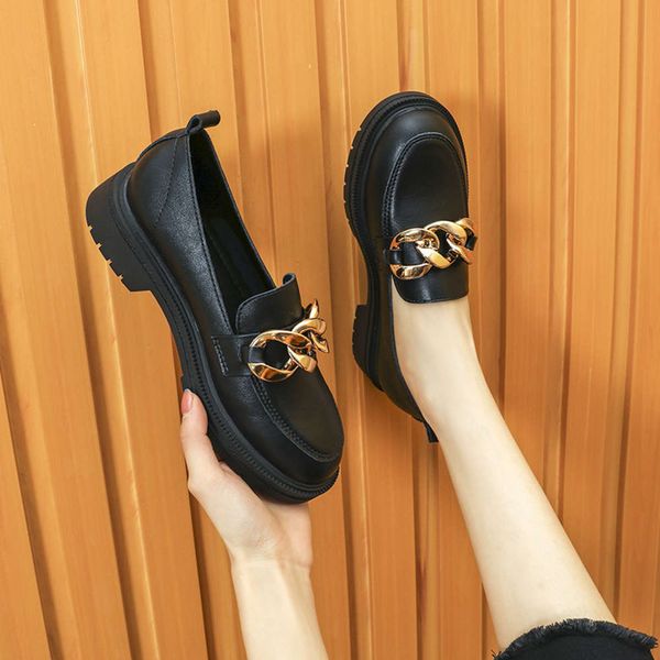 casual shoes net red same british style shoes women's 2021 new metal buckle square head thick soled lefu single, Black
casual shoes net red same british style shoes women's 2021 new metal buckle square head thick soled lefu single, Black