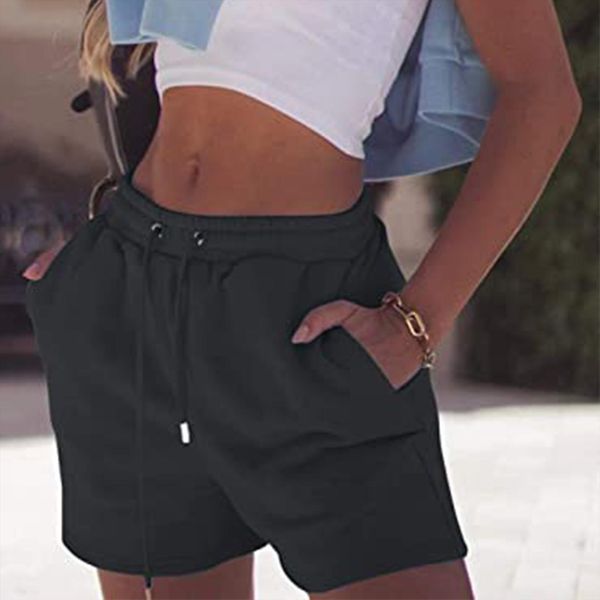 48 summer loose women short elastic waist athletic workout lounge pant plus size streetwear pants femme, White;black
48 summer loose women short elastic waist athletic workout lounge pant plus size streetwear pants femme, White;black