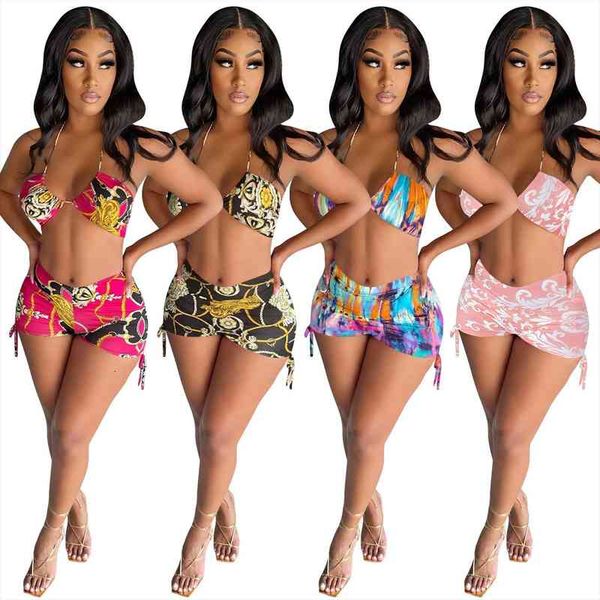 two piece shorts set womens tracksuits club backless sling bra printing lace up casual 2, Gray
two piece shorts set womens tracksuits club backless sling bra printing lace up casual 2, Gray