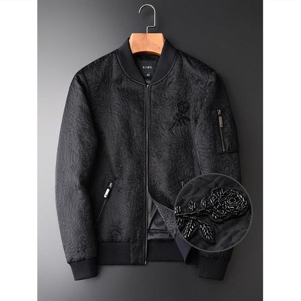 men's jackets yarn dyed dark pattern fabric with cotton baseball collar and thickened jacket, Black;brown
men's jackets yarn dyed dark pattern fabric with cotton baseball collar and thickened jacket, Black;brown