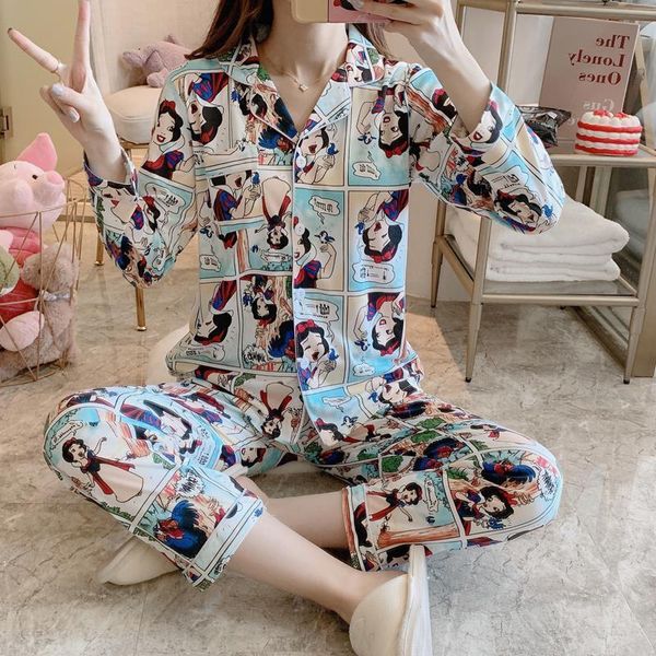 autumn winter pajamas long sleeved women sleepwear cardigan set leisure casual cartoon cute fresh cotton pyjamas, Black;red
autumn winter pajamas long sleeved women sleepwear cardigan set leisure casual cartoon cute fresh cotton pyjamas, Black;red