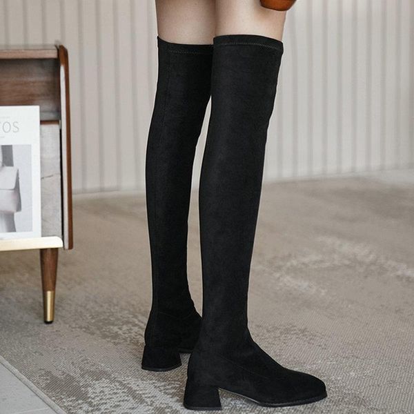 boots black thigh high women flock long winter sock ladies over the knee comfy mid heels stretch
boots black thigh high women flock long winter sock ladies over the knee comfy mid heels stretch
