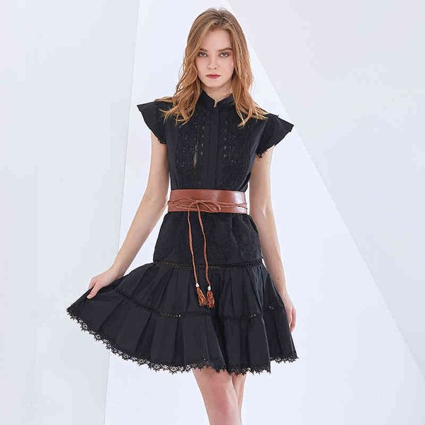 dresses white patchwork pu leather sashes for women stand collar sleeveless high waist elegant es female, Black;gray
dresses white patchwork pu leather sashes for women stand collar sleeveless high waist elegant es female, Black;gray