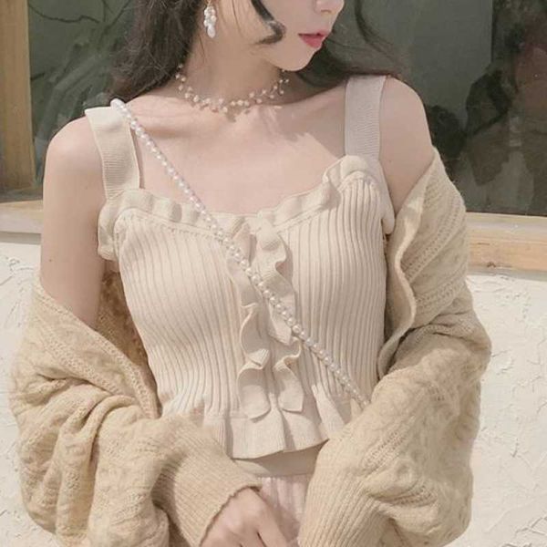 summer solid color pleated camisole women ruffle slim korean vest women backless sweet suspender's 210601, White
summer solid color pleated camisole women ruffle slim korean vest women backless sweet suspender's 210601, White