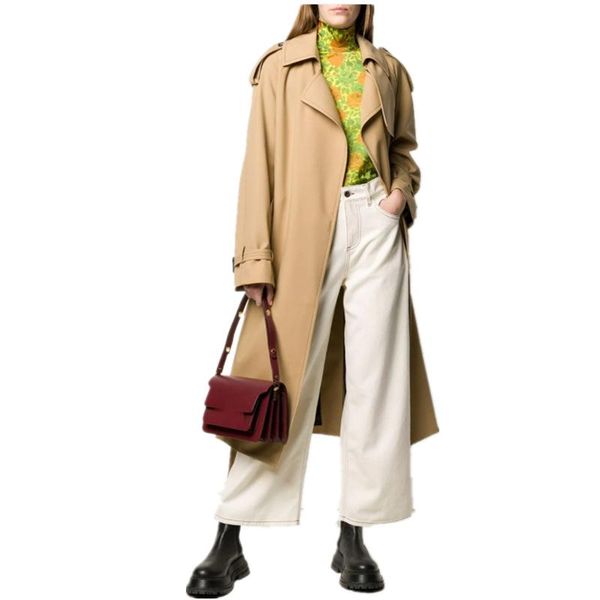 women's trench coats 2021 spring and autumn fashion raglan sleeves solid color no buckle lace over the knee long windbreaker jacket, Tan;black
women's trench coats 2021 spring and autumn fashion raglan sleeves solid color no buckle lace over the knee long windbreaker jacket, Tan;black