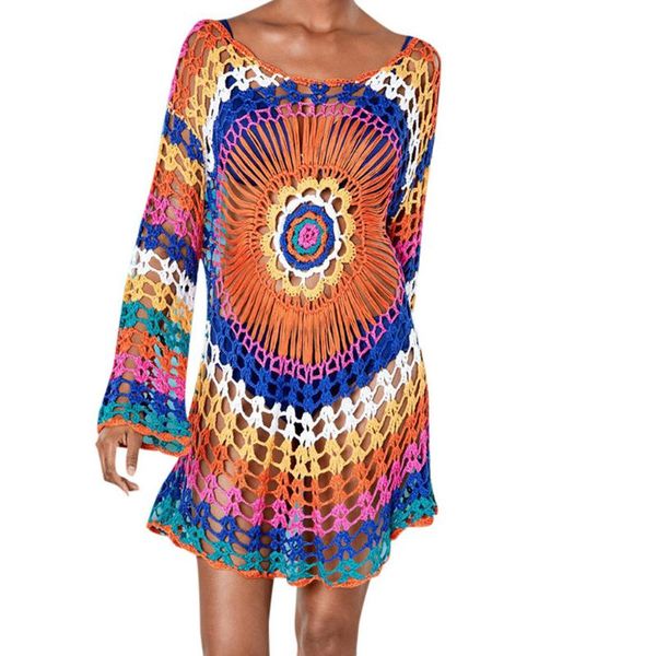 women's swimwear bikini cover up beach dress kaftan womens summer rainbow knit sunscreen skirt women sarong, White;black
women's swimwear bikini cover up beach dress kaftan womens summer rainbow knit sunscreen skirt women sarong, White;black