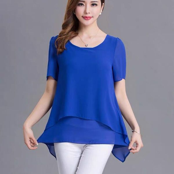 women's blouses & shirts chiffon blouse women short sleeve mother's elegant lady casual blusas -2xl, White
women's blouses & shirts chiffon blouse women short sleeve mother's elegant lady casual blusas -2xl, White