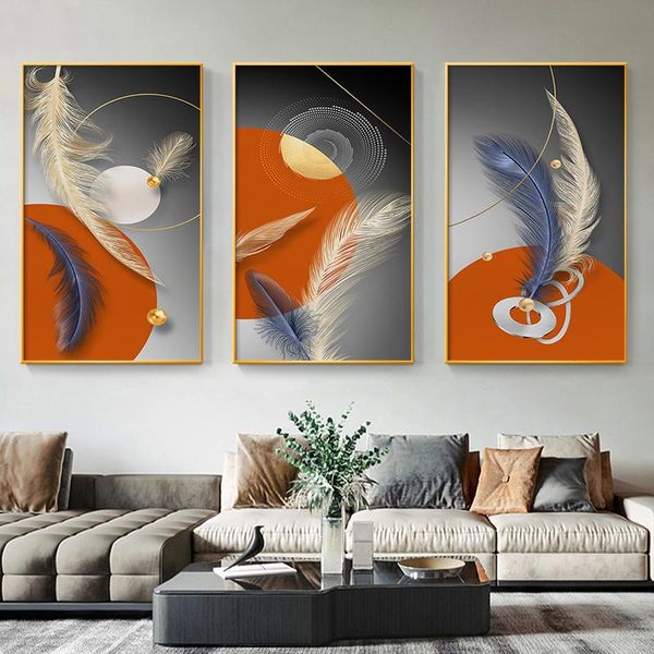abstract feathers posters and prints home decoration nordic orange red pictures wall art canvas painting for living room bedroom paintings 
abstract feathers posters and prints home decoration nordic orange red pictures wall art canvas painting for living room bedroom paintings