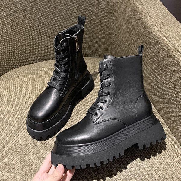 boots ankle women high platform thick heels chunky for flat shoes autumn punk leather motorcycle footwear botas, Black
boots ankle women high platform thick heels chunky for flat shoes autumn punk leather motorcycle footwear botas, Black