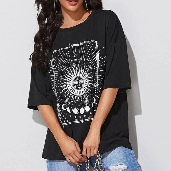 sun moon printed tshirt women casual short sleeve o-neck loose t-shirt camisas de mujer plus size t shirt for women's, White
sun moon printed tshirt women casual short sleeve o-neck loose t-shirt camisas de mujer plus size t shirt for women's, White