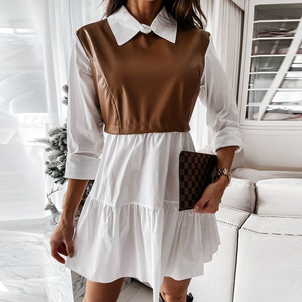 2021spring autumn patchwork party dress women long sleeve mini shirt dress new fashion female turn-down collar button dress vestidos, Black;gray
2021spring autumn patchwork party dress women long sleeve mini shirt dress new fashion female turn-down collar button dress vestidos, Black;gray