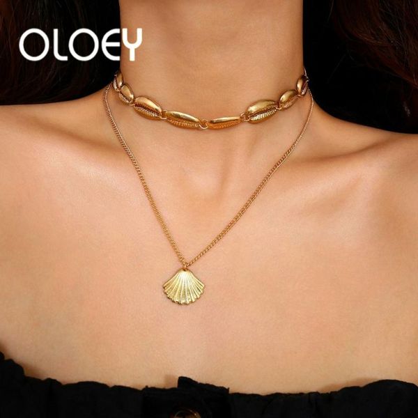 bohemian alloy shell pendant necklace for women retro multi-layer necklaces clavicle chain female choker party jewelry chokers, Golden;silver
bohemian alloy shell pendant necklace for women retro multi-layer necklaces clavicle chain female choker party jewelry chokers, Golden;silver