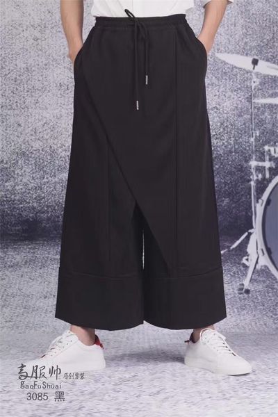 men's pants 27-44 2021 clothing loose fluid ankle length trousers wide leg casual harem plus size singer costumes, Black
men's pants 27-44 2021 clothing loose fluid ankle length trousers wide leg casual harem plus size singer costumes, Black