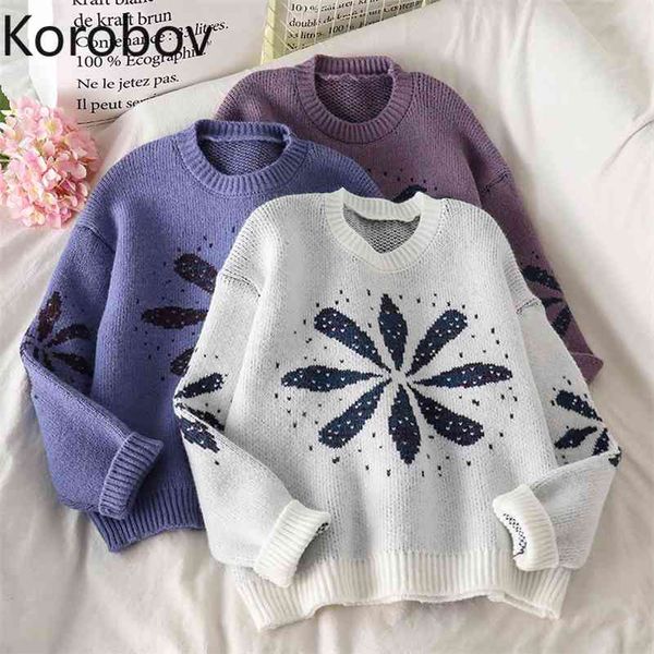 korobov preppy style new chic autumn winter women sweaters o neck long sleeve flower embroidery sueter mujer jumper femme 210430, White;black
korobov preppy style new chic autumn winter women sweaters o neck long sleeve flower embroidery sueter mujer jumper femme 210430, White;black