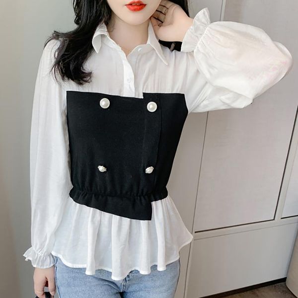 shintimes fashion sweet knitted patchwork women 2021 autumn korean clothes casual white blouses long sleeve haut femme women's & shirt
shintimes fashion sweet knitted patchwork women 2021 autumn korean clothes casual white blouses long sleeve haut femme women's & shirt