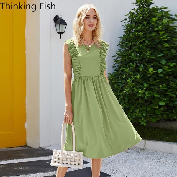 casual dresses long dress elegant women ruffle patchwork ruched sleeveless tank midi summer ladies pure black clothing 2021 pink, Black;gray
casual dresses long dress elegant women ruffle patchwork ruched sleeveless tank midi summer ladies pure black clothing 2021 pink, Black;gray