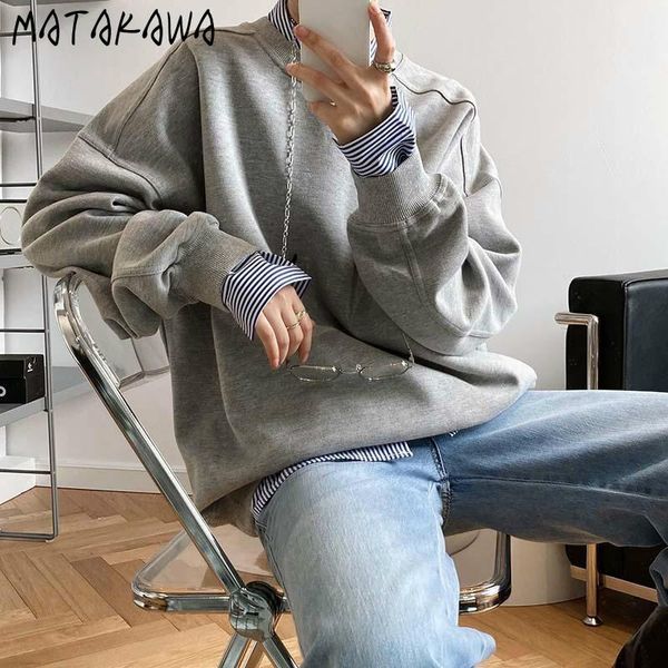 women's hoodies & sweatshirts matakawa korean chic basic women pullover autumn 2021 casual ladies top, Black
women's hoodies & sweatshirts matakawa korean chic basic women pullover autumn 2021 casual ladies top, Black