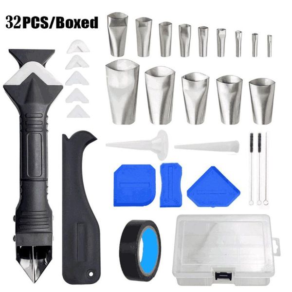 professional hand tool sets 32pcs/set sealant remover scraper caulking grout kit tools glass rubber cleaning squeegee decoration set accesso
professional hand tool sets 32pcs/set sealant remover scraper caulking grout kit tools glass rubber cleaning squeegee decoration set accesso
