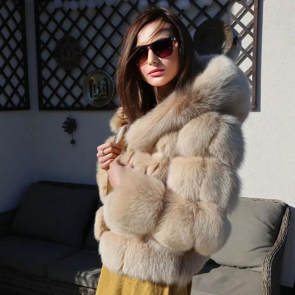 women's fur & faux fashion women real jacket with hood thick warm trendy overcoat light khaki color woman genuine coat outwear, Black
women's fur & faux fashion women real jacket with hood thick warm trendy overcoat light khaki color woman genuine coat outwear, Black