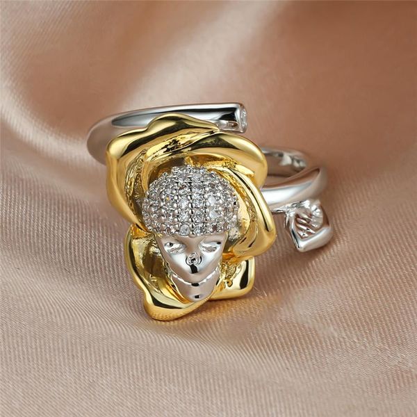 wedding rings hip hop punk skull flower ring yellow gold silver color engagement vintage white crystal for women jewelry, Slivery;golden
wedding rings hip hop punk skull flower ring yellow gold silver color engagement vintage white crystal for women jewelry, Slivery;golden