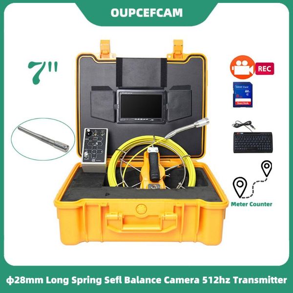 cameras 28mm long spring self balance 512hz camera drain pipe inspection endoscope 7" screen dvr keyboard meter counter yellow case
cameras 28mm long spring self balance 512hz camera drain pipe inspection endoscope 7" screen dvr keyboard meter counter yellow case