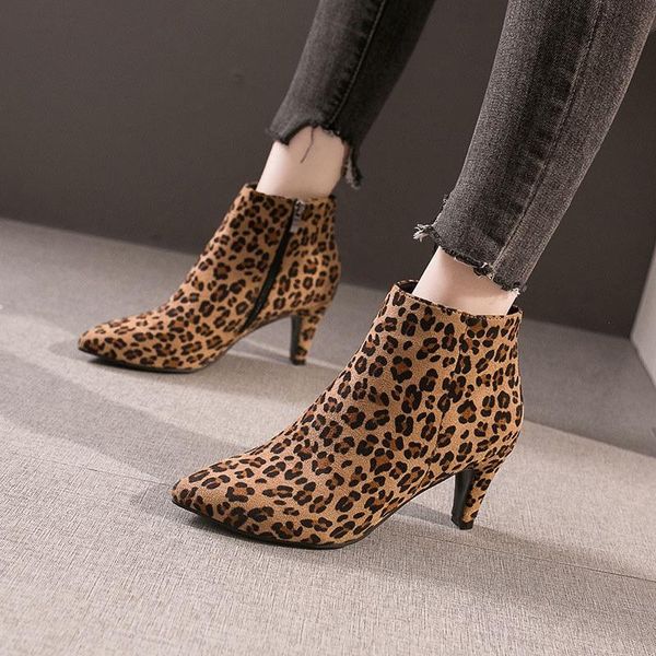 boots women pointed toe ankle ladies suede leopard zip fashion short female thin high heels classic shoes, Black
boots women pointed toe ankle ladies suede leopard zip fashion short female thin high heels classic shoes, Black