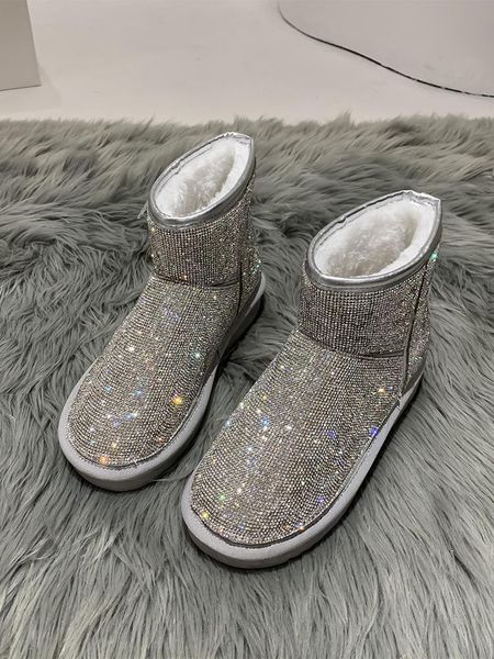 boots women's shoes snow 2021 winter plus velvet round toe thick bottom warm flashing diamond cotton ankle, Black
boots women's shoes snow 2021 winter plus velvet round toe thick bottom warm flashing diamond cotton ankle, Black