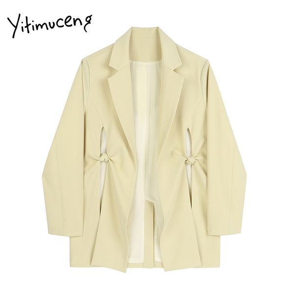 yitimuceng yellow womens blazer office lady loose coats jacket fall winter single breasted spring fashion streetwear 210601, White;black
yitimuceng yellow womens blazer office lady loose coats jacket fall winter single breasted spring fashion streetwear 210601, White;black