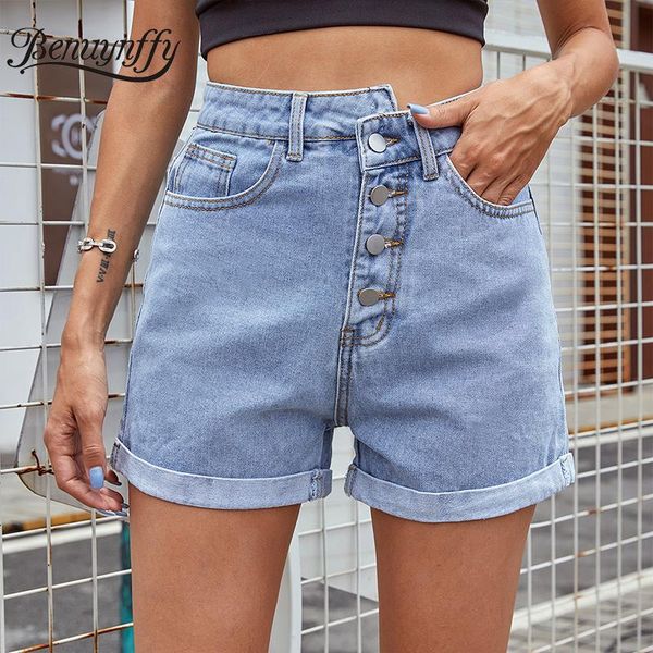 women's shorts benuynffy vintage button rolled hem denim streetwear women casual summer high waist jeans femme short, White;black
women's shorts benuynffy vintage button rolled hem denim streetwear women casual summer high waist jeans femme short, White;black