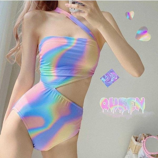 women's swimwear gradiant color bikinis cut out high waist bathing suit bandeau one piece swimsuits for women push up beach bathers, White;black
women's swimwear gradiant color bikinis cut out high waist bathing suit bandeau one piece swimsuits for women push up beach bathers, White;black