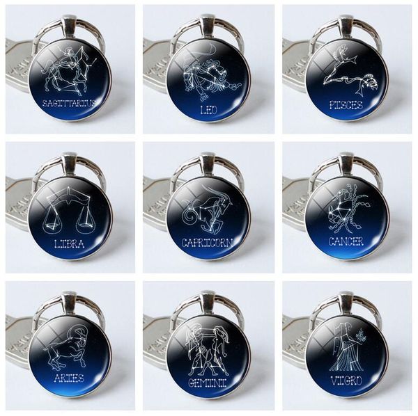 twelve constellation glass keychain time gem key ring pendant mix order key rings, Silver
twelve constellation glass keychain time gem key ring pendant mix order key rings, Silver