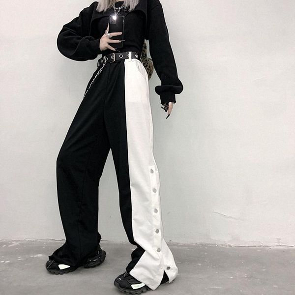 korean autumn harajuku casual cargo pants high waist belt trouser chain overalls loose splicing contrast black white slit women's & cap
korean autumn harajuku casual cargo pants high waist belt trouser chain overalls loose splicing contrast black white slit women's & cap