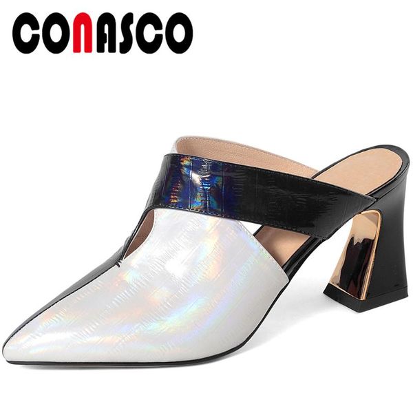 genuine leather women sandals elegant fashion concise fretwork casual mules high heels slippers summer shoes woman, Black
genuine leather women sandals elegant fashion concise fretwork casual mules high heels slippers summer shoes woman, Black