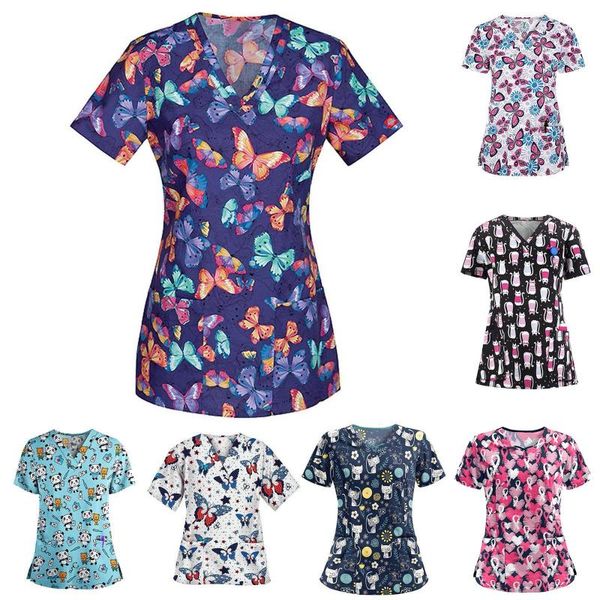 plus size nursing women summer short sleeve v-neck casual working uniform cartoon print blouse ropa de enfermera women's t-shirt, White
plus size nursing women summer short sleeve v-neck casual working uniform cartoon print blouse ropa de enfermera women's t-shirt, White