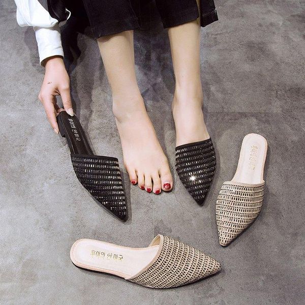 muller shoes 2021 summer fashion slippers women's low heel flat bottom wear versatile semi sandals rhinestone sequins, Black
muller shoes 2021 summer fashion slippers women's low heel flat bottom wear versatile semi sandals rhinestone sequins, Black