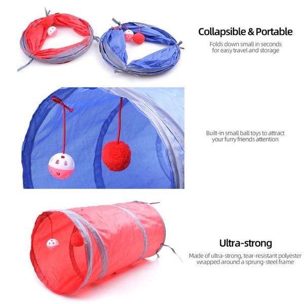 cat toys 4 colors toyscollapsible pet tunnel 2 holes play tubes with ringbell ball puppy ferrets dog
cat toys 4 colors toyscollapsible pet tunnel 2 holes play tubes with ringbell ball puppy ferrets dog